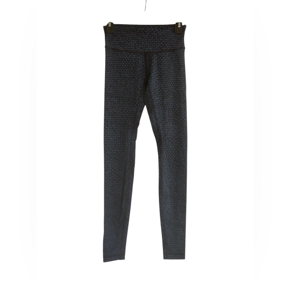 Women's Lululemon Wunder Under Pant Gray Black Pattern Size 4